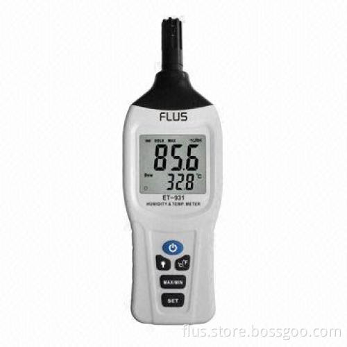 Dew point humidity and temperature meter, calibration function, maximum/minimum/data records